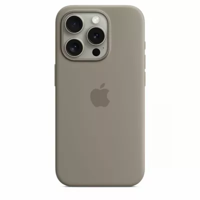 Apple Etui silikonowe z MagSafe do iPhonea 15 Pro - popielaty brąz