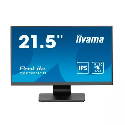 IIYAMA Monitor 22 cale T2252MSC-B2 10 PKT. POJ,IPS,HDMI,DP,2x1W,7H