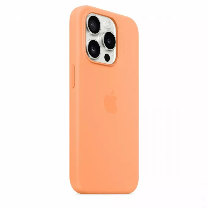 Apple Etui silikonowe z MagSafe do iPhonea 15 Pro - pomarańczowy sorbet