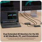 HyperDrive Koncentrator HyperDrive Dual 4K HDMI 7 Port USB-C Hub M1&amp;M2 MacBook/PC/Chromebook/2xHDMI/miniJack