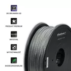 Qoltec Profesjonalny filament do druku 3D | PLA PRO | 1kg | 1.75mm | Srebrny