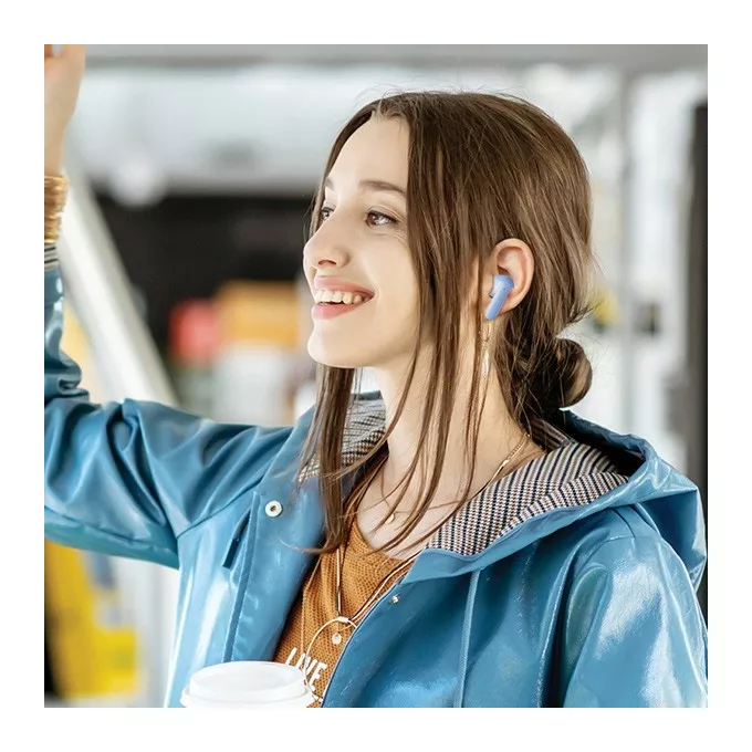 AWEI Słuchawki Bluetooth 5.3 T85 ENC TWS Niebieskie