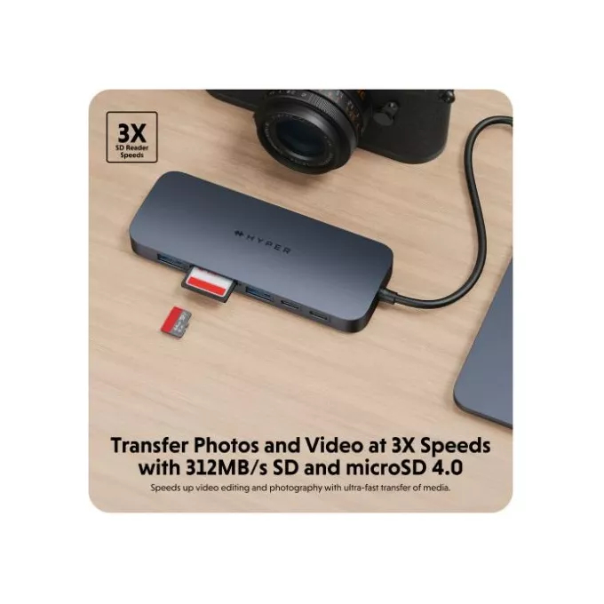 HyperDrive Koncentrator HyperDrive Next 10-Port USB-C Hub HDMI/4K60Hz/SD/mSD/PD 3.1 140W power pass-through