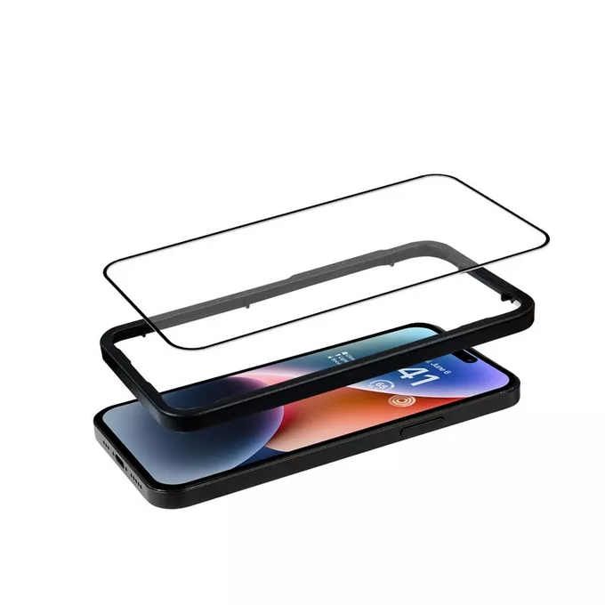 CRONG Szkło ochronne Anti-Bacterial 3D Armour Glass iPhone 14 Pro z ramką instalacyjną