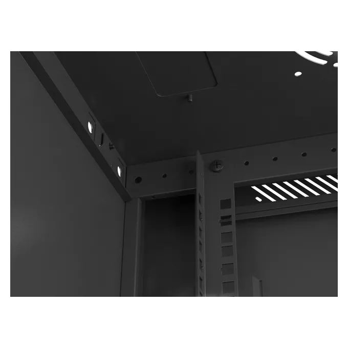 Lanberg Szafa wisząca 19 cali 6U 600x450 drzwi perforowane (flat pack) czarna