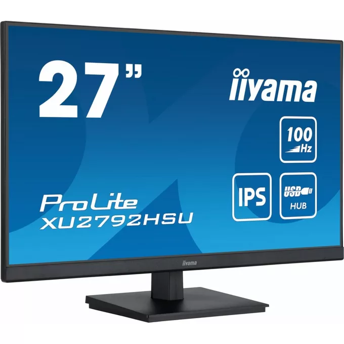 IIYAMA Monitor ProLite XU2792HSU-B6 27 cali IPS,FHD,HDMI,DP,100Hz,4xUSB3.2,SLIM,2x2W