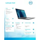 Dell Notebook Latitude 7440 Win11Pro i5-1335U/16GB/512GB SSD/14.0 FHD/+/Intel Iris Xe/FgrPr &amp; SmtCd/FHD Cam/Mic/WLAN + BT/Backlit Kb/3 Cell/3YPS
