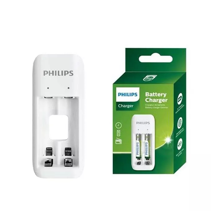 Philips Ładowarka do akumulatorów + 2xAA 700mAh, kabel USB
