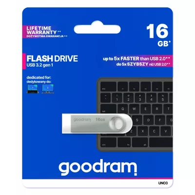 GOODRAM Pendrive UNO3 16GB USB 3.2 Gen1 srebrny