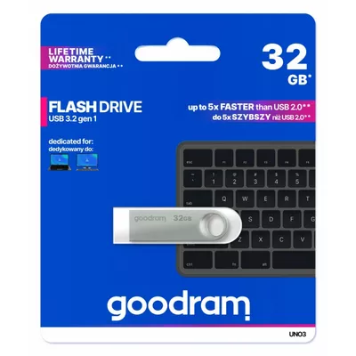 GOODRAM Pendrive UNO3 32GB USB 3.2 Gen1 srebrny