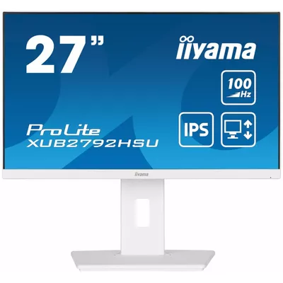 IIYAMA Monitor 27 cali ProLite XUB2792HSU-W6 IPS,HDMI,DP,100Hz,SLIM,4xUSB3.2,PIVOT,  HAS(150mm),2x2W