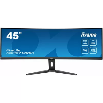 IIYAMA Monitor 44.5 cala XCB4594DQSN-B1 VA,DQHD,165HZ,USB-C-DOCK,RJ45,32:9,1500R,450cd/m2,3000:1,0.8ms,3xUSB,2xHDMI,1xDP,2x3W,PowerDelivery-90W