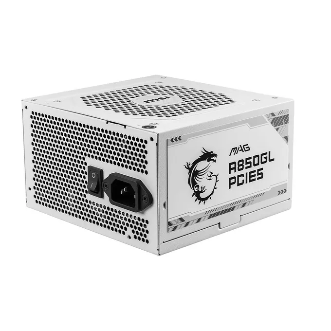 MSI Zasilacz modularny MAG A850GL PCIE5 850W 80PLUS GOLD biały