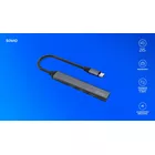 Savio Hub 4 porty USB-C - 3 x USB-A 2.0, 1 x USB-A 3.1 3.1 GEN 1, 5 Gbps, AK-71