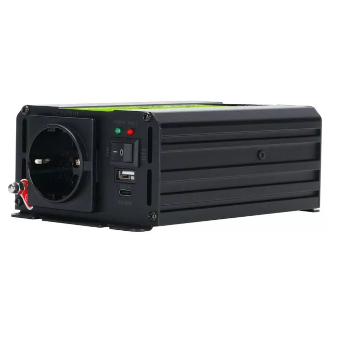 Green Cell Przetwornica PowerInverter DUO 12V/24V 300/600W modyfikowana sinusoida