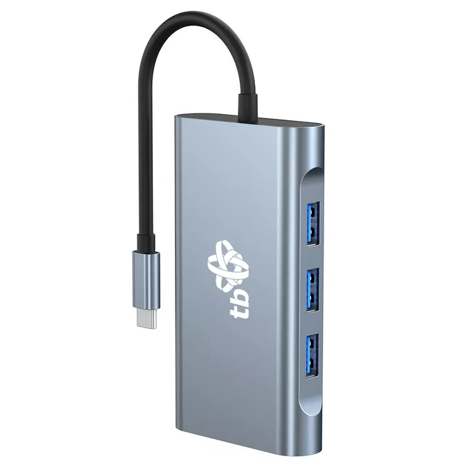 TB Adapter USB C 8w1 HDMIx2 USB VGA RJ45 PD