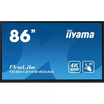 IIYAMA Monitor 85.6 cala ProLite TE8612MIS-B3AG,INFRARED,40pkt,VA,4K
