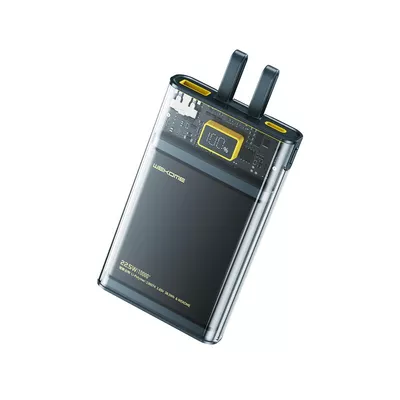 WEKOME Power bank 10000 mAh Super Charging z wbudowanym kablem USB-C &amp; Lightning PD 20W + QC 22.5W