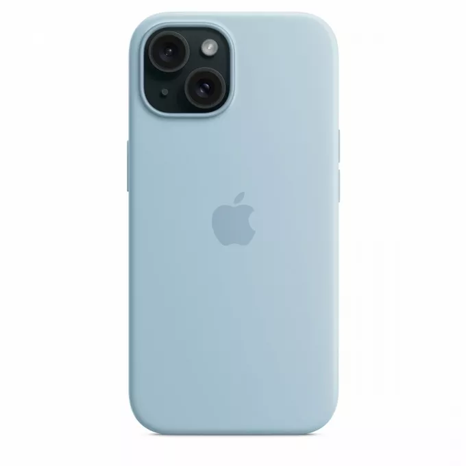 Apple Etui silikonowe z MagSafe do iPhonea 15 - jasnoniebieskie