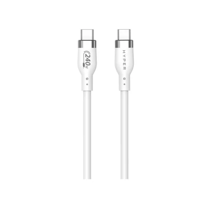 HyperDrive Kabel Hyper Juice 240W Silicone USB-C to USB-C Cable 2m - White