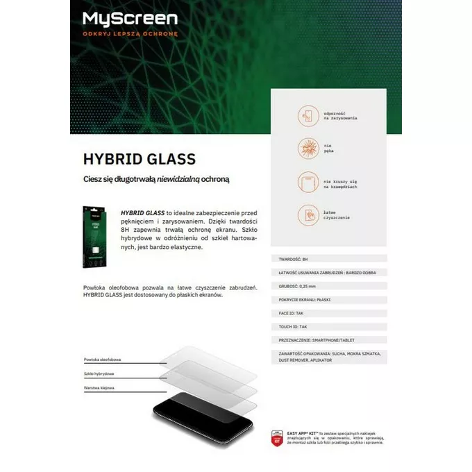 MyScreenProtector Szkło Hybrydowe HybridGlass iPhone 13 Pro Max 6,7 cala