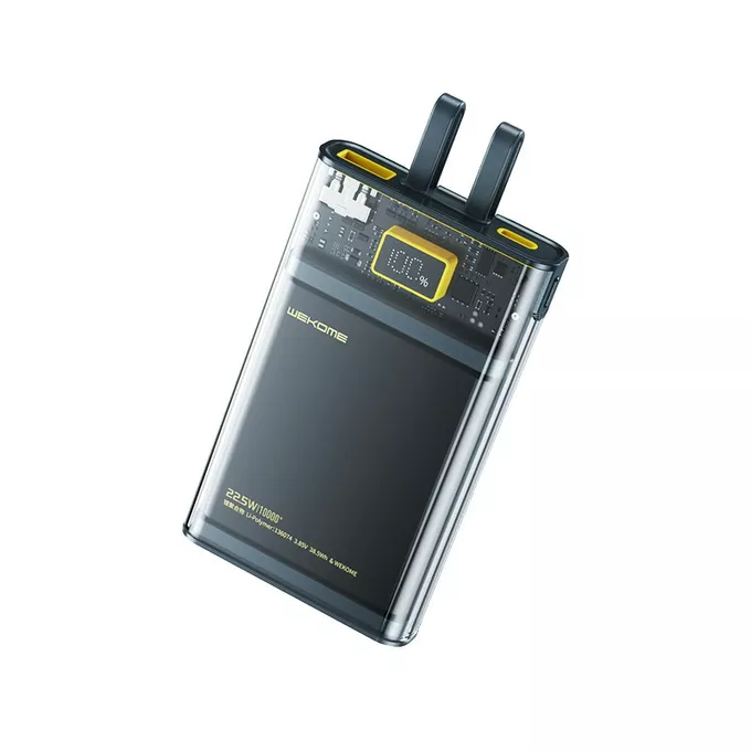 WEKOME Power bank 10000 mAh Super Charging z wbudowanym kablem USB-C &amp; Lightning PD 20W + QC 22.5W