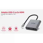 Unitek Adapter USB-C - 2x HDMI 2.0;  4K MST; M/F