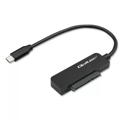 Qoltec Adapter SATA | Przejściówka na dysk SSD HDD 2.5&quot; | USB-C | Super speed 5Gb/s | 2TB