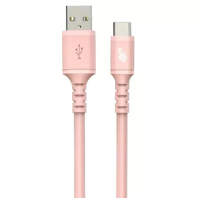 TB Kabel USB-USB C 1m silikonowy różowy