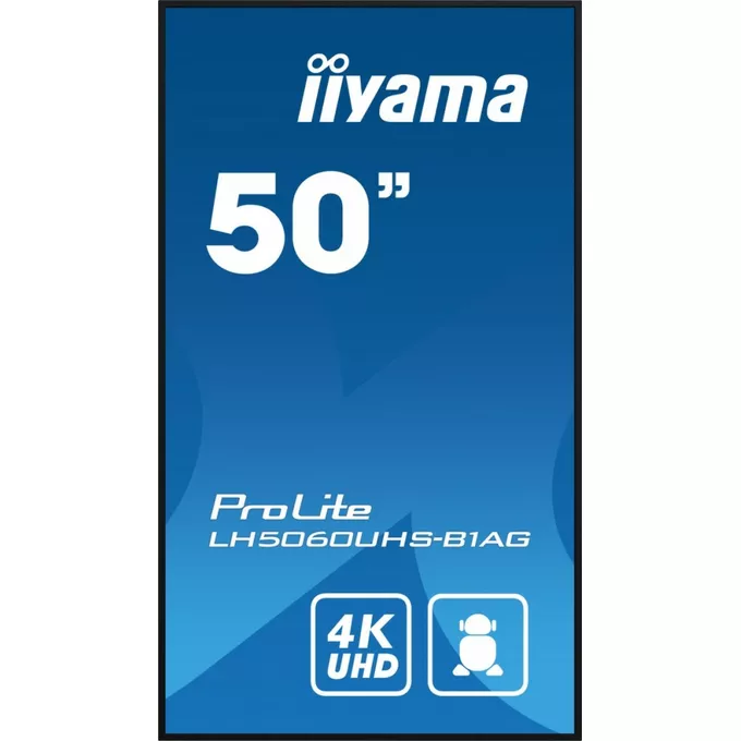 IIYAMA Monitor wielkoformatowy 49.5 cala LH5060UHS-B1AG matowy 24h/7 500(cd/m2) VA 3840 x 2160 UHD(4K) Android.11 Wifi CMS(iiSignage2)