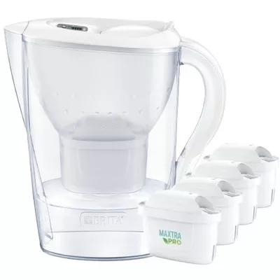 Brita Dzbanek filtrujący 3,5l Marella XL + 4 wkłady Maxtra Pro Pure Performance biały