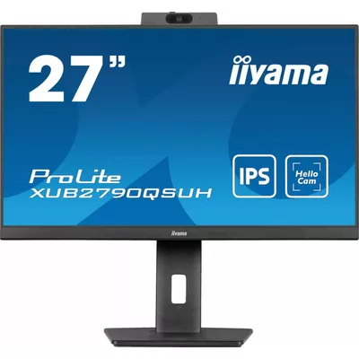 IIYAMA Monitor 27 cali XUB2790QSUH-B1 IPS,QHD,CAM,MIC,HDMI,DP,3xUSB(3.2),  100Hz,ADAPTIVE SYNC,FlickerFree,2x2W,WINDOWS HELLO