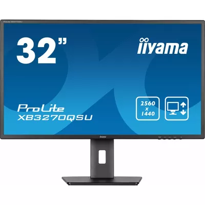 IIYAMA Monitor 32 cale XB3270QSU-B1 IPS,WQHD,HDMI,DP,100Hz,250cd,3ms,2x2W,  3xUSB(3.2),FlickerFree,VESA,HAS(150mm)