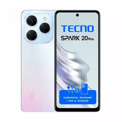 TECNO Smartfon Spark 20 PRO KJ6 256+8 Frosty Ivory