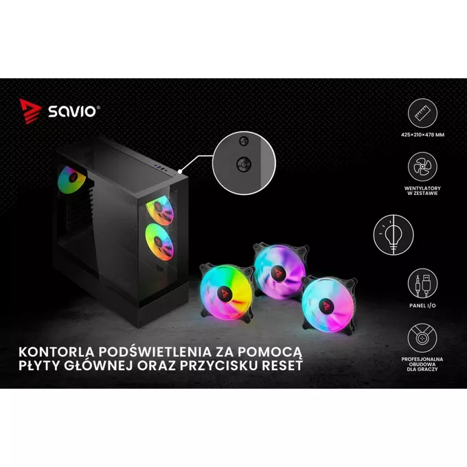 Savio Obudowa komputerowa SIGMA X1