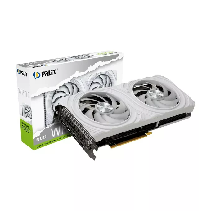 PALIT GeForce RTX 4060ti ホワイト Palit GeForce RTX 4060 Ti White 8GB GDDR6 (NE6406T019P1
