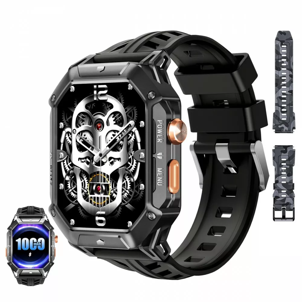 OUKITEL Smartwatch BT80 cala 1000 mAh czarny