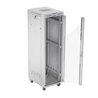 Lanberg Szafa stojąca rack 19'' 42U 600x800 szara drzwi szklane flack pack