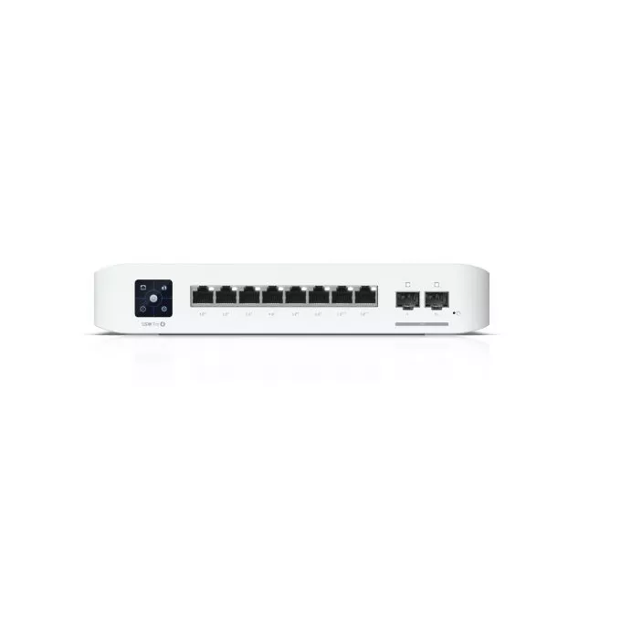 UBIQUITI Przełącznik UniFi  8 PoE USW-PRO-8-POE, 6 portów 1 GbE PoE+,              2 porty 1 GbE PoE++, 2 porty 10G SFP+, 120W