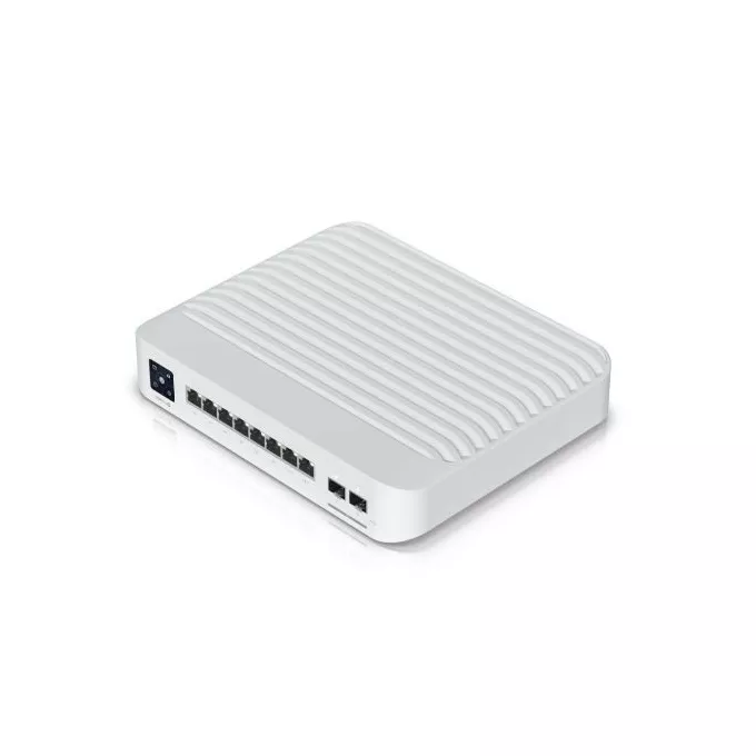 UBIQUITI Przełącznik UniFi  8 PoE USW-PRO-8-POE, 6 portów 1 GbE PoE+,              2 porty 1 GbE PoE++, 2 porty 10G SFP+, 120W