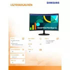 Samsung Monitor 27 cali S36GD VA 1920x1080 FHD 16:9 1xD-sub 1xHDMI 4 ms 100Hz zakrzywiony  1800R 2Yd2d (LS27D360GAUXEN)
