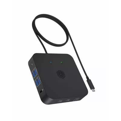 IcyBox Stacja dokująca IB-DK4090-C 12w1, 3x HDMI,LAN,USB, PD do 100W