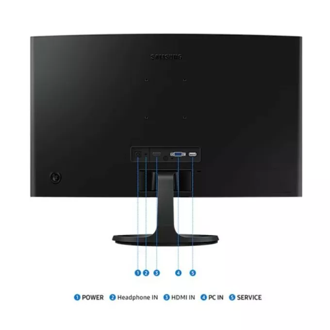 Samsung Monitor 27 cali S36GD VA 1920x1080 FHD 16:9 1xD-sub 1xHDMI 4 ms 100Hz zakrzywiony  1800R 2Yd2d (LS27D360GAUXEN)