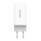 Savio Ładowarka sieciowa 65W GaN LA-07 z kablem typu C-USB typ C 100W 1m, biało-czarna