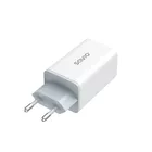 Savio Ładowarka sieciowa 65W GaN LA-07 z kablem typu C-USB typ C 100W 1m, biało-czarna
