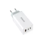 Savio Ładowarka sieciowa 65W GaN LA-07 z kablem typu C-USB typ C 100W 1m, biało-czarna