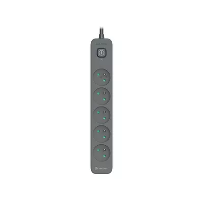 Tracer Listwa zasilająca antyprzepięciowa Power Line+ 3m Graphite (5 gniazd)