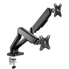 Techly Uchwyt na dwa monitory 17-32 cali 9kg biurkowy obrotowy gazowy