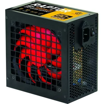 Rebeltec Zasilacz ATX RAPTOR 600W BRONZE 80+,Single Rail, DC-DC