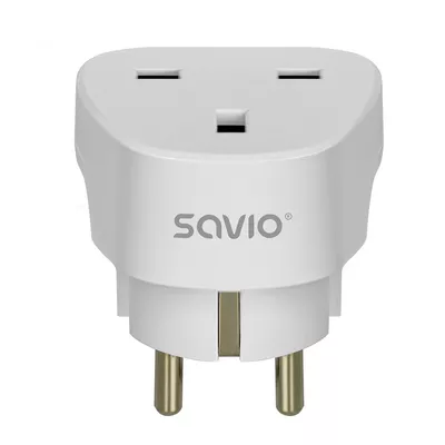 Savio Adapter podróżny, gniazdo UK wtyk EU AP-02